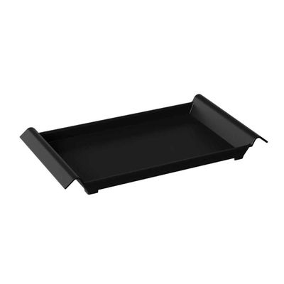 Kit 6 Bandejas de Servir com Alças 34x19cm Plástica Pretas Café da Manhã Coza Casual