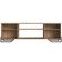 Rack Para Tv 60" 183x40x57cm MDP Portas Teladas Estilo Industrial P1027 Preto Mel Mel