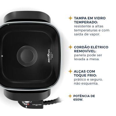 Panela Elétrica Britânia 2L 5 Temperaturas 650W BPE02A 220V