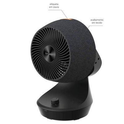 Circulador de Ar Spirit Orbit 20cm com 3 Velocidades e Múltiplas Inclinações Preto / 220V