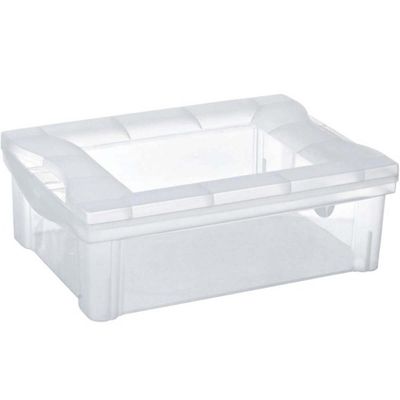 Kit 12 Caixas Organizadoras Ordene 13,5L Tampa Empilhável Radical Color Média