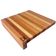 Tábua de Corte em Madeira Formato L 35x35cm Estação com Encaixe Prancha de Carne para Mesa Bancada Zanline