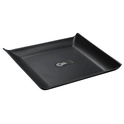 48 Pratos Quadrados 16cm Preto Pequenos Plástico Restaurantes Buffets Lanches Frutas Frios Cozy Coza