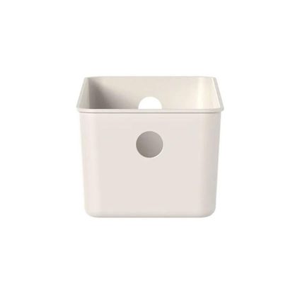 Cesto Organizador 27x12x9cm Flow Bege Caixa Organizadora 3L Lavanderia Banheiro