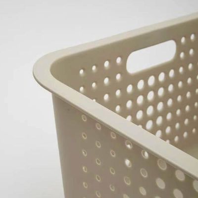Kit 4 Caixas Organizadoras 40l Maxi Bege Cesto Plástico com Alça Lateral Multiuso Organizador Ou