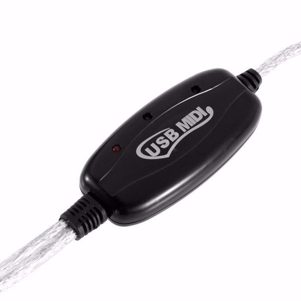 Cabo Conversor Adaptador Midi Usb Pc Audio Conector In Out