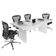 Mesa de Reunião para Escritório 100x200cm ME4119 Branco Tecnomobili