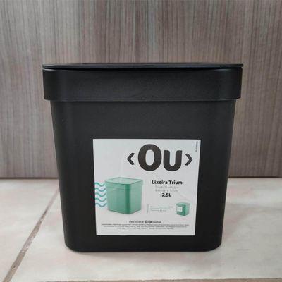 Utensílios De Cozinha Lixeira Trium 2,5L Porta Detergente Ou Preto