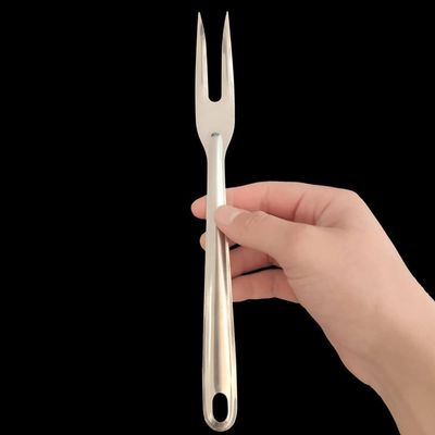 Kit 5 Garfos Trinchante para Churrasco 24,5cm Inox Utensílio Gourmet Carne Taumer