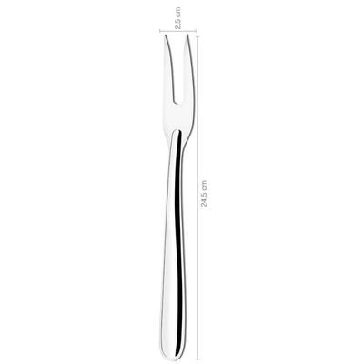 Kit 5 Garfos Trinchante para Churrasco 24,5cm Inox Utensílio Gourmet Carne Taumer