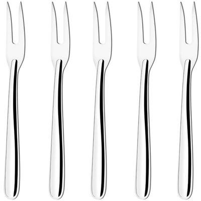 Kit 5 Garfos Trinchante para Churrasco 24,5cm Inox Utensílio Gourmet Carne Taumer