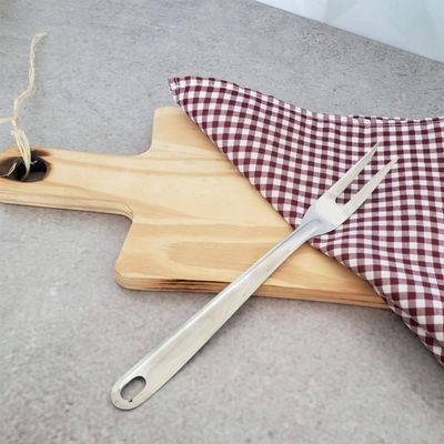Kit 5 Garfos Trinchante para Churrasco 24,5cm Inox Utensílio Gourmet Carne Taumer