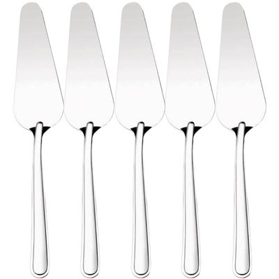 Kit 5 Espátulas para Cortar Bolos Tortas 23cm Inox Pá Cortadora de Fatia Taumer