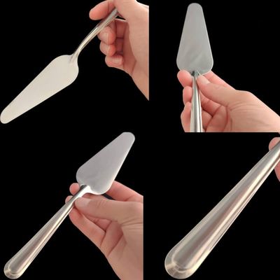 Kit 5 Espátulas para Cortar Bolos Tortas 23cm Inox Pá Cortadora de Fatia Taumer