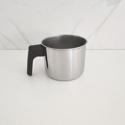 Caneca Inox 1L Pequena Fervedor Leiteira com Alça Baquelite Zanella
