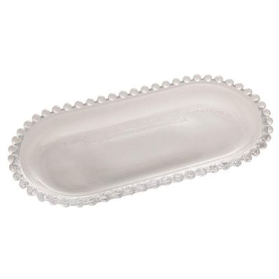 Travessa Oval Wolff Pearl em Cristal Transparente