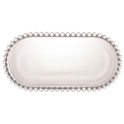 Travessa Oval Wolff Pearl em Cristal Transparente