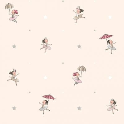 Papel de Parede Treboli Creme Bailarinas 5823 - Rolo: 10m x 0,53m