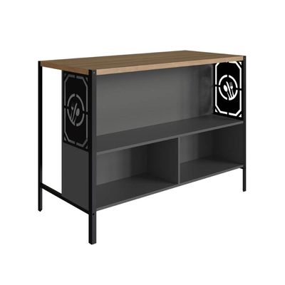 Mesa Bancada Gourmet Industrial 127cm P1034 Mel/Grafite