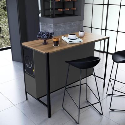 Mesa Bancada Gourmet Industrial 127cm P1034 Mel/Grafite