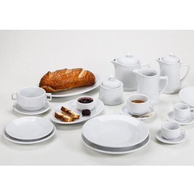Prato Redondo para Sobremesa Classe Única Bar e Hotel Germer Porcelana Branca