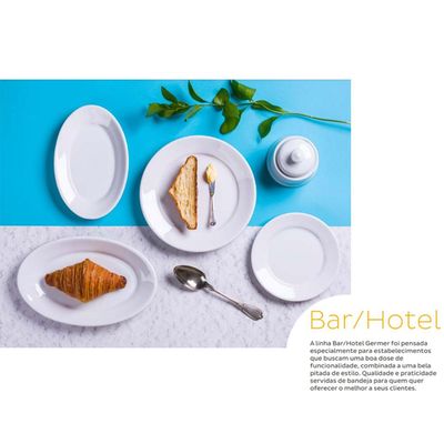 Prato Redondo para Sobremesa Classe Única Bar e Hotel Germer Porcelana Branca