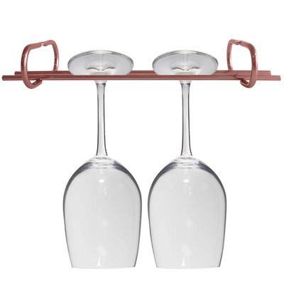Suporte Porta Taças Reto 25cm Organizador De Taças Suspenso Rosé Gold