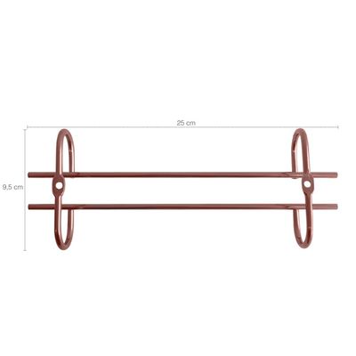 Suporte Porta Taças Reto 25cm Organizador De Taças Suspenso Rosé Gold