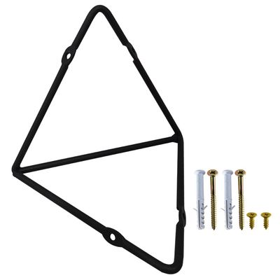 Suporte Mão Francesa Triangular Prateleira Aramado Estilo Industrial Preto