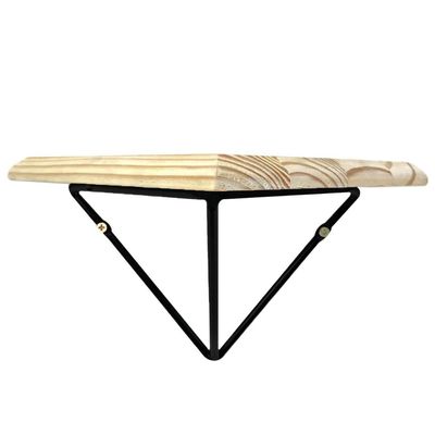 Suporte Mão Francesa Triangular Prateleira Aramado Estilo Industrial Preto