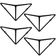 Kit 4 Mãos Francesas Pequenas Triangulares Suportes Aramados Estilo Industrial Preto