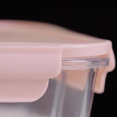 Pote de Vidro Hermético 1,04L Retangular Capuccino UZ Porta Mantimentos Marmita Borossilicato
