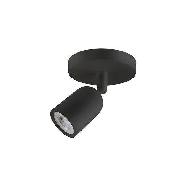Spot Direcionável de Sobrepor Taschibra Direct Circular Led MR16 4W Bivolt Preto / 3000K - Luz Amarela