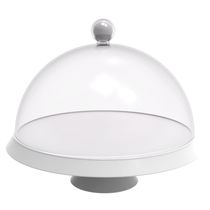 Porta Bolo Bubble Crippa 30 Cm De Diametro Com Base Com Pé Resistente E Cúpula Transparente Branc