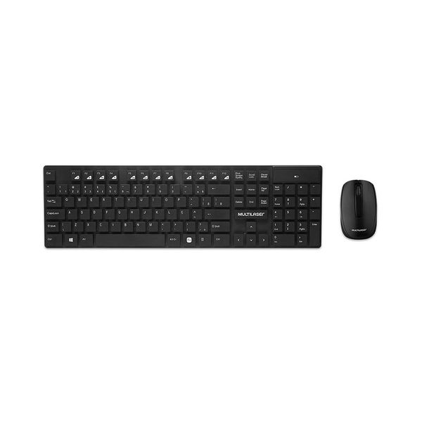 Kit Teclado e Mouse Multilaser TC251 sem Fio com Teclas Flutuantes 2.4GHz