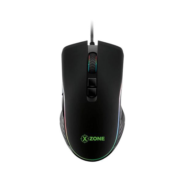 Mouse Gamer X-Zone GMF-01 RGB, 7 Botões, 4800DPI Preto Mouse Gamer X-Zone GMF-01 RGB, 7 Botões, 4800DPI Preto