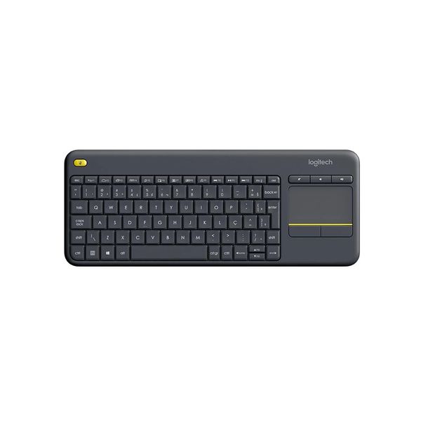 Teclado Logitech Sem Fio K400 Plus com Touchpad, Unifying, Multimídia Cinza - 920-007125
