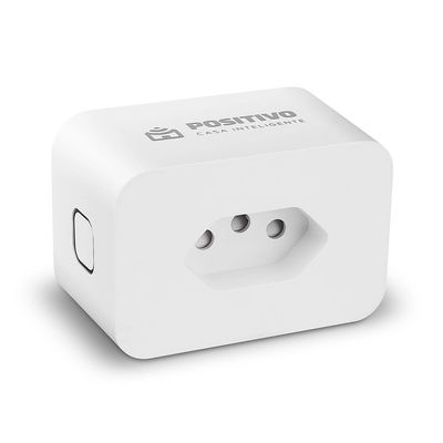Tomada Inteligente Max Positivo WI-FI 16A Smart Home Branca