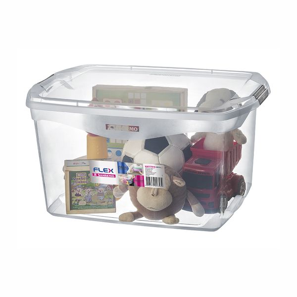 Caixa Organizadora Sanremo em Plástico Incolor 68L Caixa Organizadora Sanremo em Plástico Incolor 68L