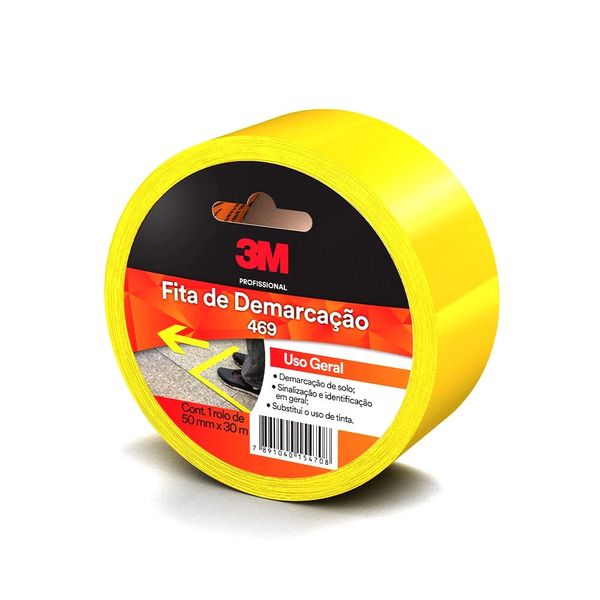 Fita Adesiva Demarcação de Solo 3M Amarela 50mmx30m