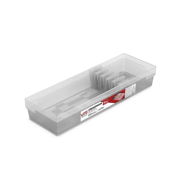 Organizador de Facas para Gaveta Ordene em Plástico Cristal 35x11,5x5,5cm