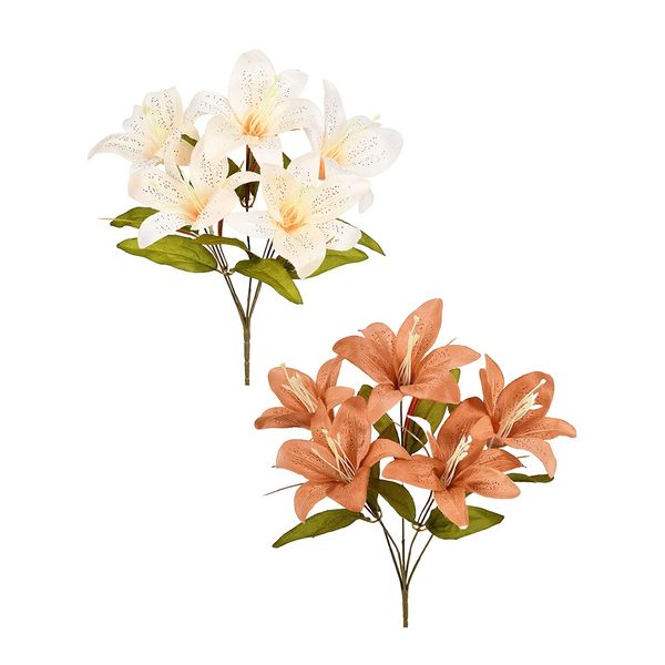 Buquê de Lírio Tigre Grillo em Cetim X5 - Item Sortido Buquê de Lírio Tigre Grillo em Cetim X5 - Item Sortido