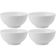 Kit 4 Bowls de Melamina Branca 10,3x5,2cm Serata 200ml Haus Concept Cumbuca para Caldos