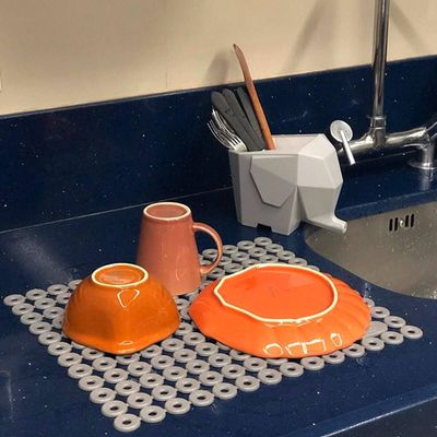 Kit 2 Grades Protetoras de Pia Tapetes Escorredores de Louças Chumbo Cozinha Bancada Trium Ou
