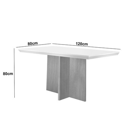 Mesa Sala De Jantar Olimpia 120cm Grafite/ Imbuia
