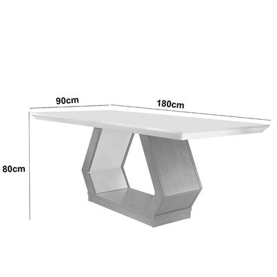 Mesa Sala De Jantar Lara 180cm Com Canto Copo