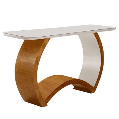 Aparador Bali Tampo Vidro 150x40cm Moderna Off White/imbuia