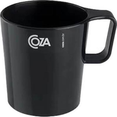 Kit 48 Canecas Escolares 250ml Preto Empilháveis Coza Refeit