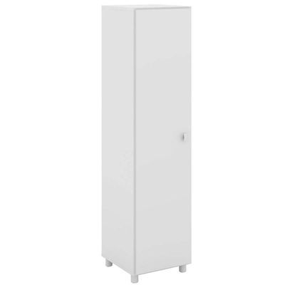 Armário Multiuso 37x144cm Porta e Prateleiras Branco Lavanderia Tecnomobili AM3107 Branco