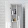 Armário Multiuso 37x144cm Porta e Prateleiras Branco Lavanderia Tecnomobili AM3107 Branco
